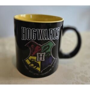 Harry Potter Hogwarts Black & Yellow Coffee Jumbo Mug 20 Oz Ceramic